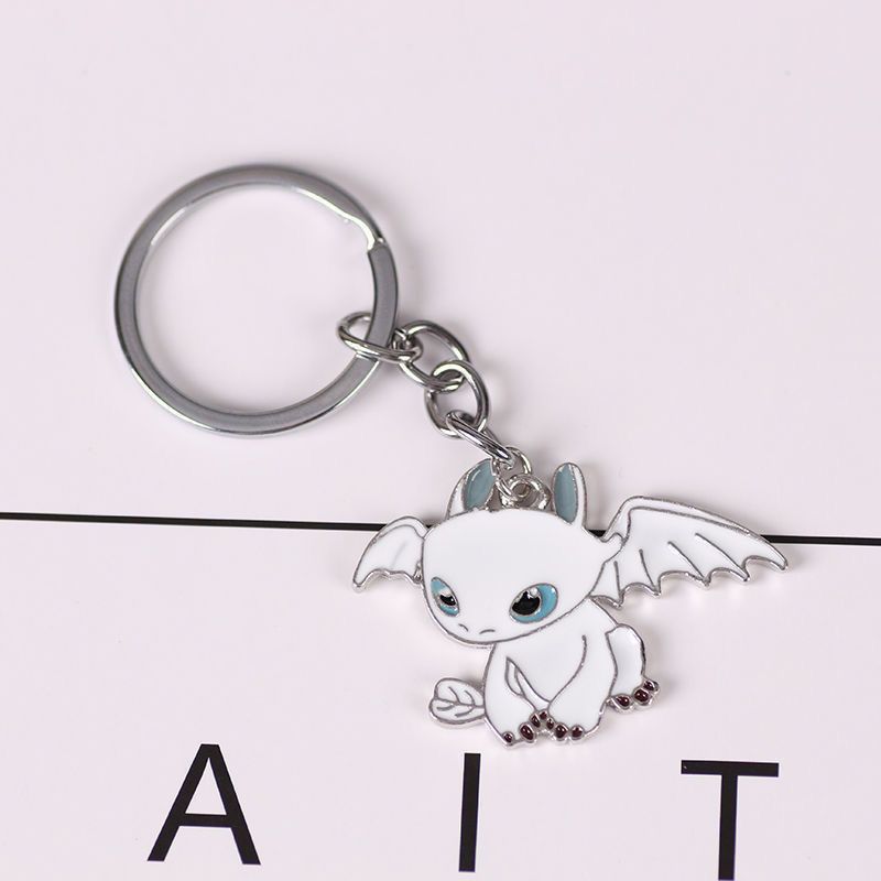 Japanese Style Cartoon Anime How To Train Your Dragon Metal Key Chain Cute Creative Couple Accessories Gifts Children Toys