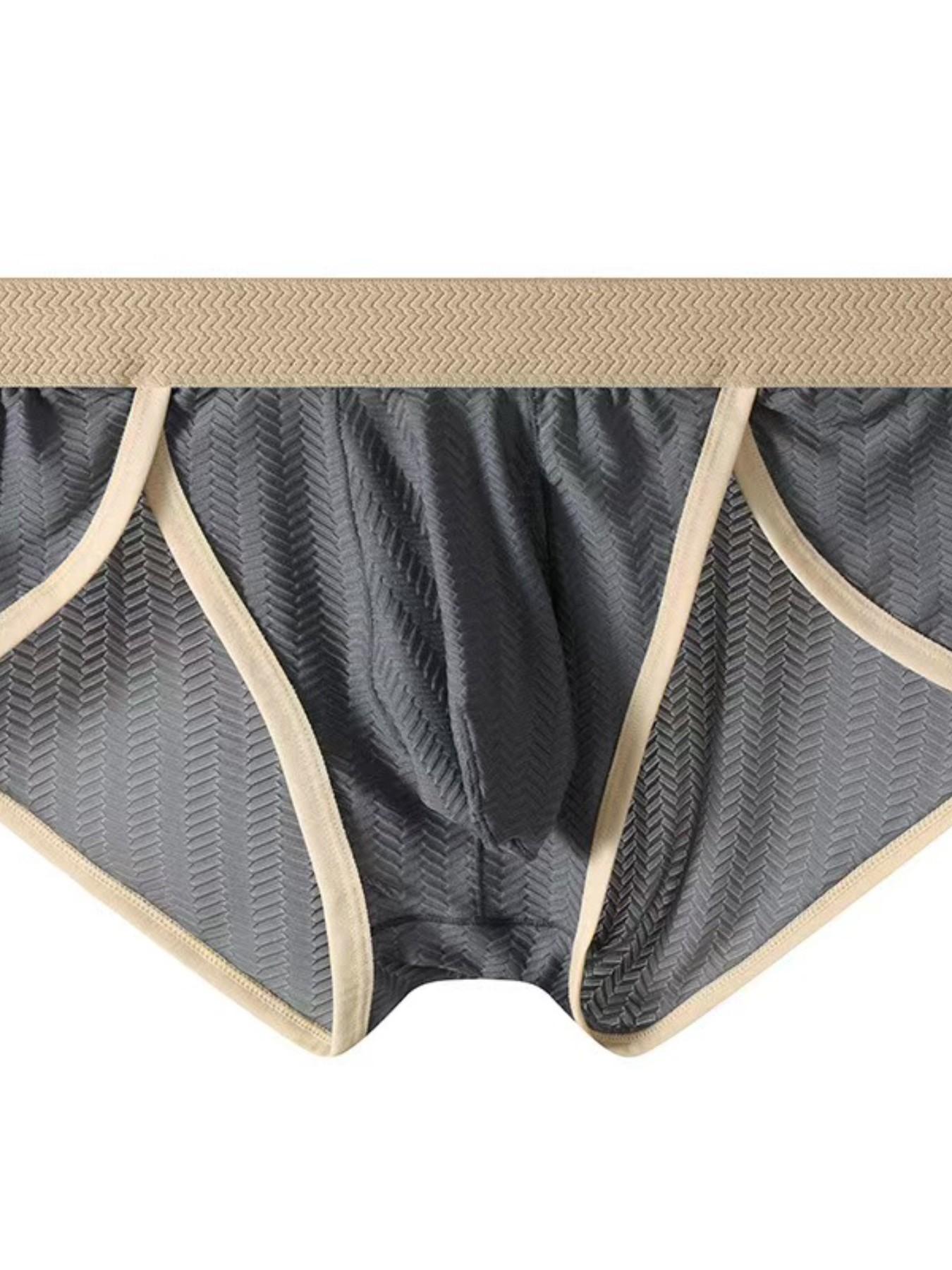 5-Pack High-Elastic Mesh Men's Low-Waist Trunk, Breathable Non-Restrictive, Plus Size Sexy Trendy Sports Underwear, All Seasons Casual Briefs