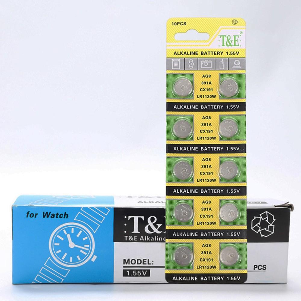 Ag8 Lr1120 Lr57 Sr55 Lr55 1.5v Alkaline Button Battery, for Car Key Fob, Calculator, Watch, Small Electronics, Replacement Battery