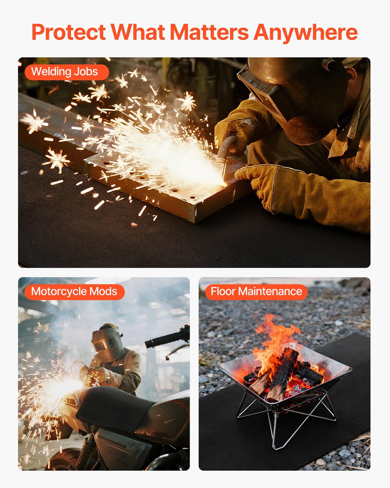VEVOR 2-Piece Carbon Felt Welding Blankets, 20x36in 3.5mm Thick Carbon Fiber Mat, 1800°F Heat Resistant Flame Retardant Safety Pad for Welding, Grilling (Pet Furniture Fire Protection) VEVOR 2-Piece Carbon Felt Welding Blankets, 20x36in 3.5mm Thick Carbon Fiber Mat, 1800°F Heat Resistant Flame Retardant Safety Pad for Welding, Grilling (Pet Furniture Fire Protection)