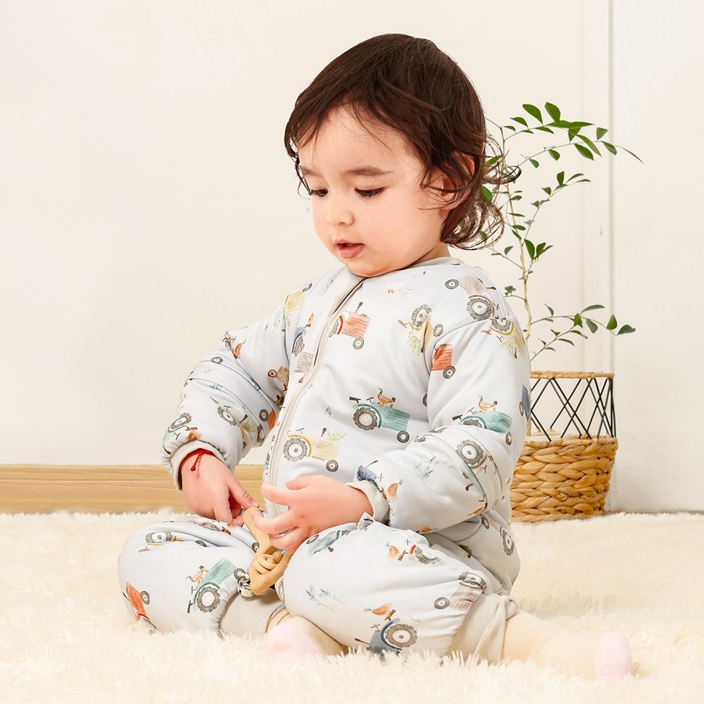 Rainbow Print Baby Sleeping Bag, Cute Cartoon Print Detachable Legs Zipper Sleeping Bag, Newborn Infant Kids Comfortable Nightgowns