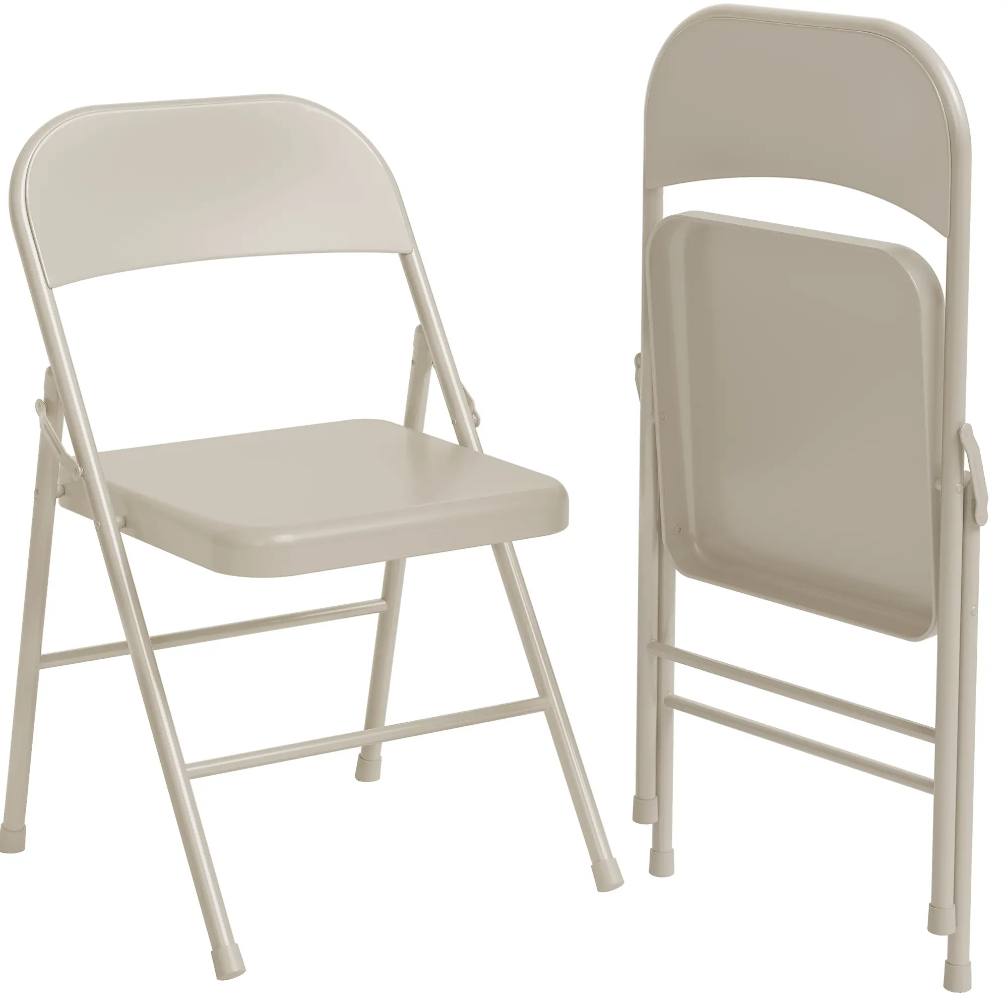 Folding Chairs Set of 4, Heavy Duty Portable Metal Chairs with Steel Seat, Non-Slip Feet, Foldable Stackable Design, 350 Lb Capacity for Office, Weddings, Parties, Indoor & Outdoor Use