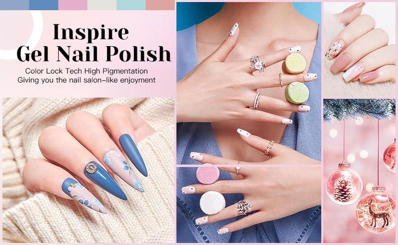 JEWHITENY 27 Colors Gel Nail Polish Kit with U V Light, 120W U V LED Nail Dryer Lamp Curing Gel Nail Polish Set Popular Gel Nail Polish Set DIY at Home, Nail Manicure Tools Matte Gift