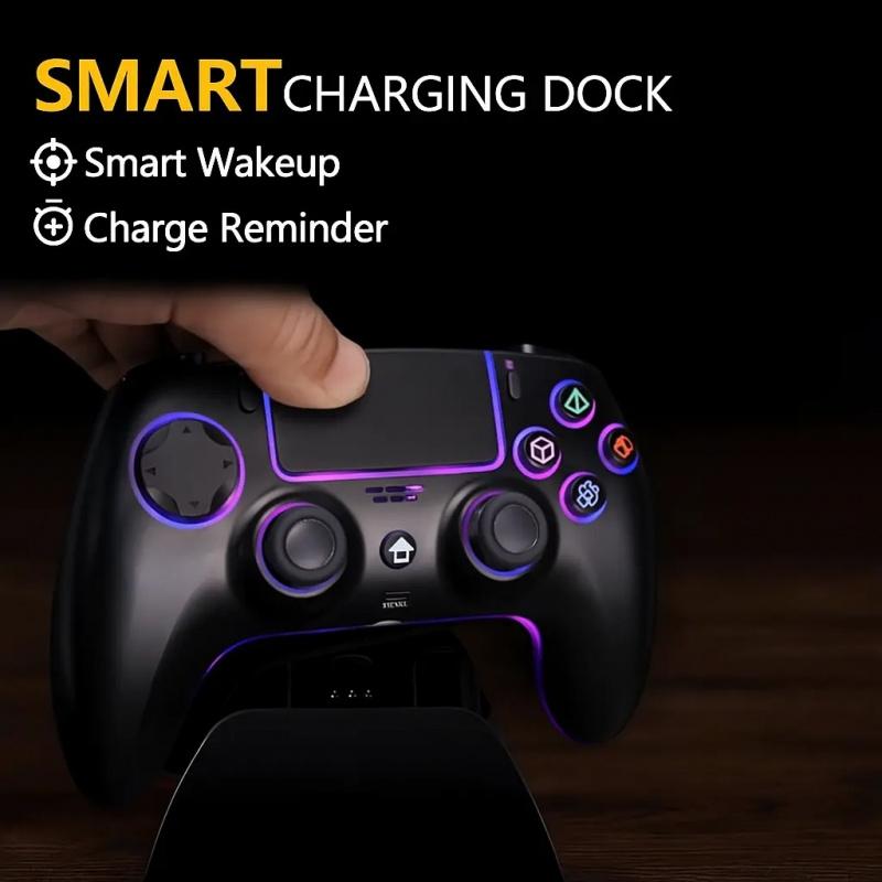 Wireless Hall PS5/PRO No Stick Drift Controller for PS5, PC, Mac, Steam Deck & Mobile - Bluetooth 5.0 Gamepad with Hall Effect Sticks, Touchpad, 6-Axis Gyro, Turbo,3.5mm Jack & Charging Cable