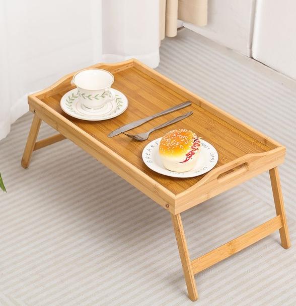 Portable Bedside Table, Folding Tray Table, Foldable Design for Easy Storage & Use, Ideal for Reading/drinking/cosmetic Application