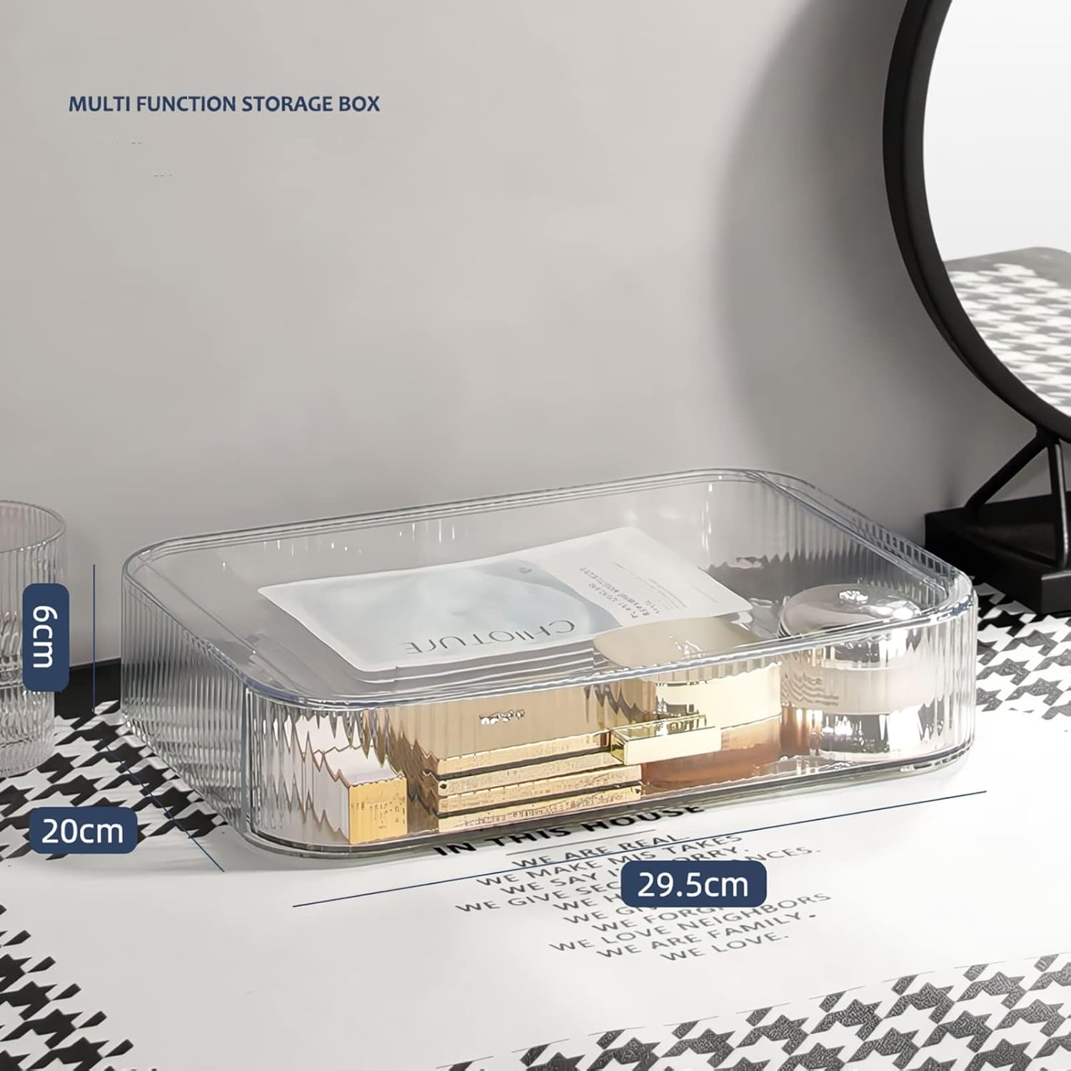 Stackable Clear Plastic Organizer Drawer | Organize Eyeshadow Palettes, , and Beauty Supplies  a