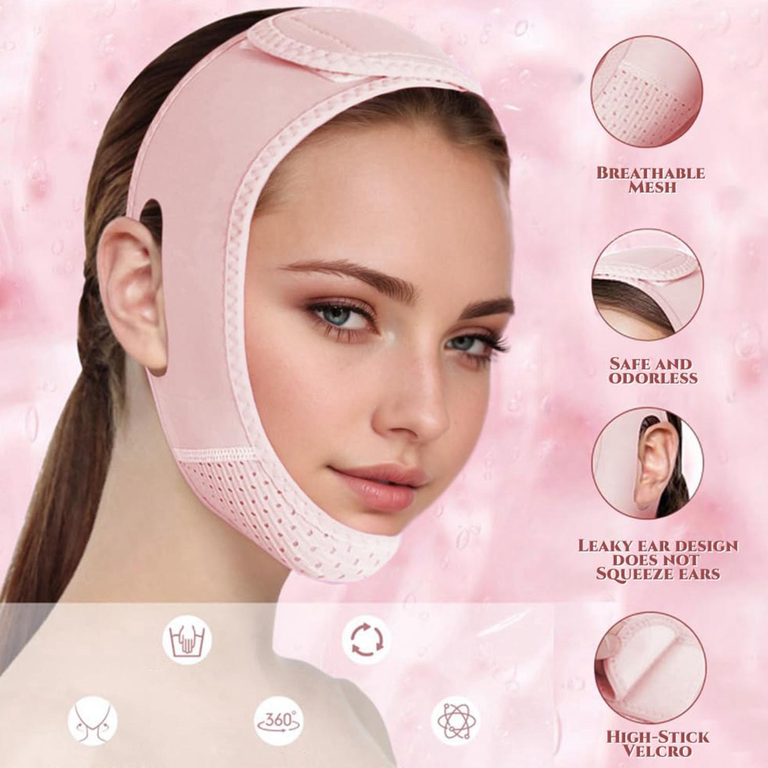 V Line Lifting Mask with Chin Strap for Double Chin, Face Skincare Lifting Belt for Women, Beauty Care Product, Skincare Tools, Face Sculpting Tool, Gifts for Girl, Skincare Products, Face Jawline Shaper, Facial Contour Refining, Double Chin Reducer V Line Lifting Mask with Chin Strap for Double Chin, Face Skincare Lifting Belt for Women, Beauty Care Product, Skincare Tools, Face Sculpting Tool, Gifts for Girl, Skincare Products, Face Jawline Shaper, Facial Contour Refining, Double Chin Reducer