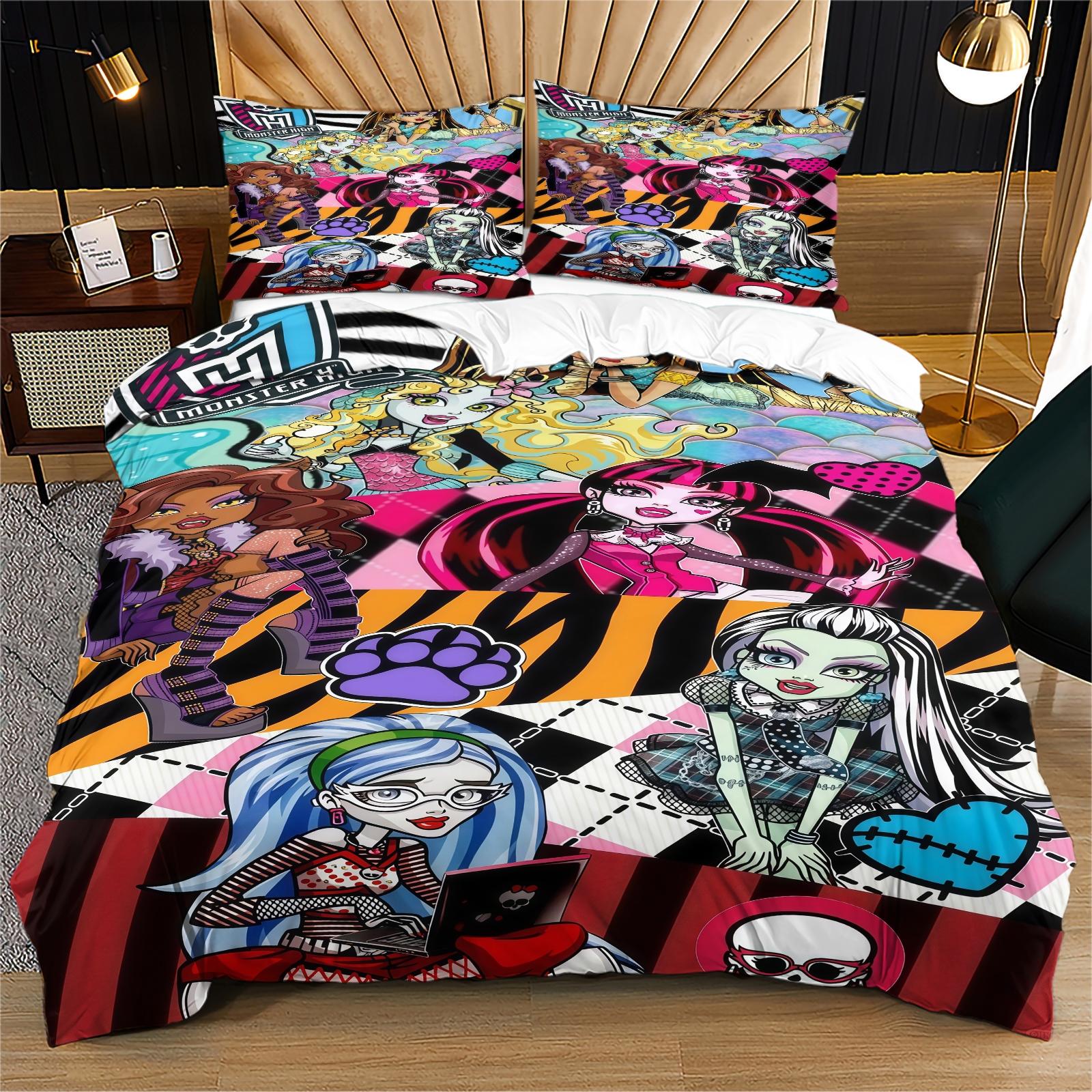 Monster High Duvet Cover Set,Gift for Family or Friends,Suitable