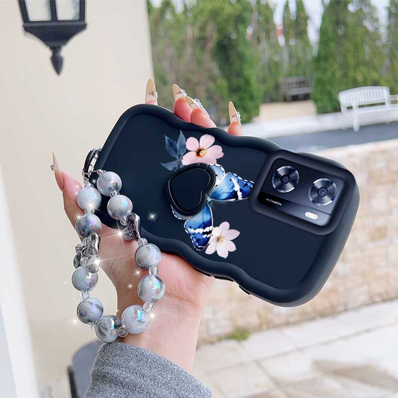 Durable For OnePlus Nord N20 SE/Nord 4/Nord CE4/Nord N300/Nord N30 SE/Nord CE 5G/Nord CE4 Lite/Nord N20 5G Cover Comfortable feel 3pcs( Beautiful butterfly  phone Case+Lanyard+Stand) Phone Case Suitable For OnePlus Nord 4 Featuring