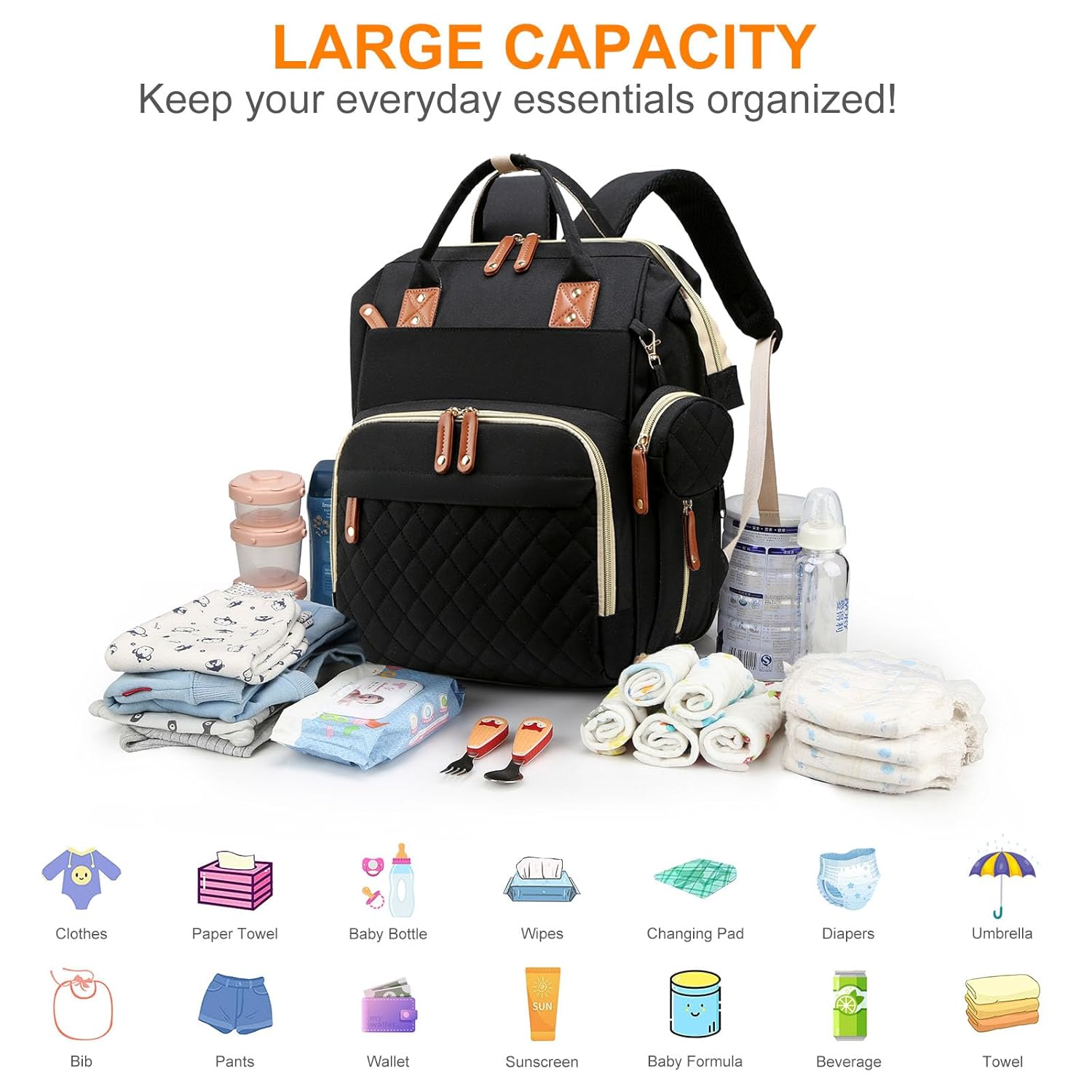 Large Capacity Mommy Bag, Multifunctional Portable Maternity Shoulder Bag, Lightweight Baby Diaper Bag with Multiple Compartments, Travel Diaper Tote
