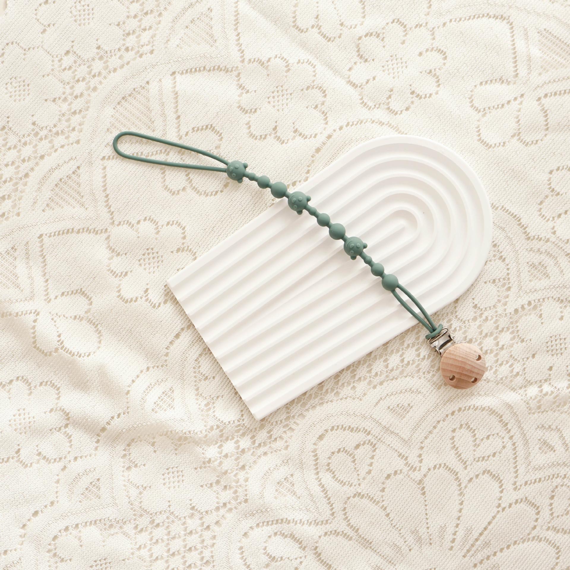 Baby Pacifier Chain, Anti-Drop Silicone Soother Strap, One-Piece Design, Comfortable Teething Relief, Safe & Durable Baby Accessory