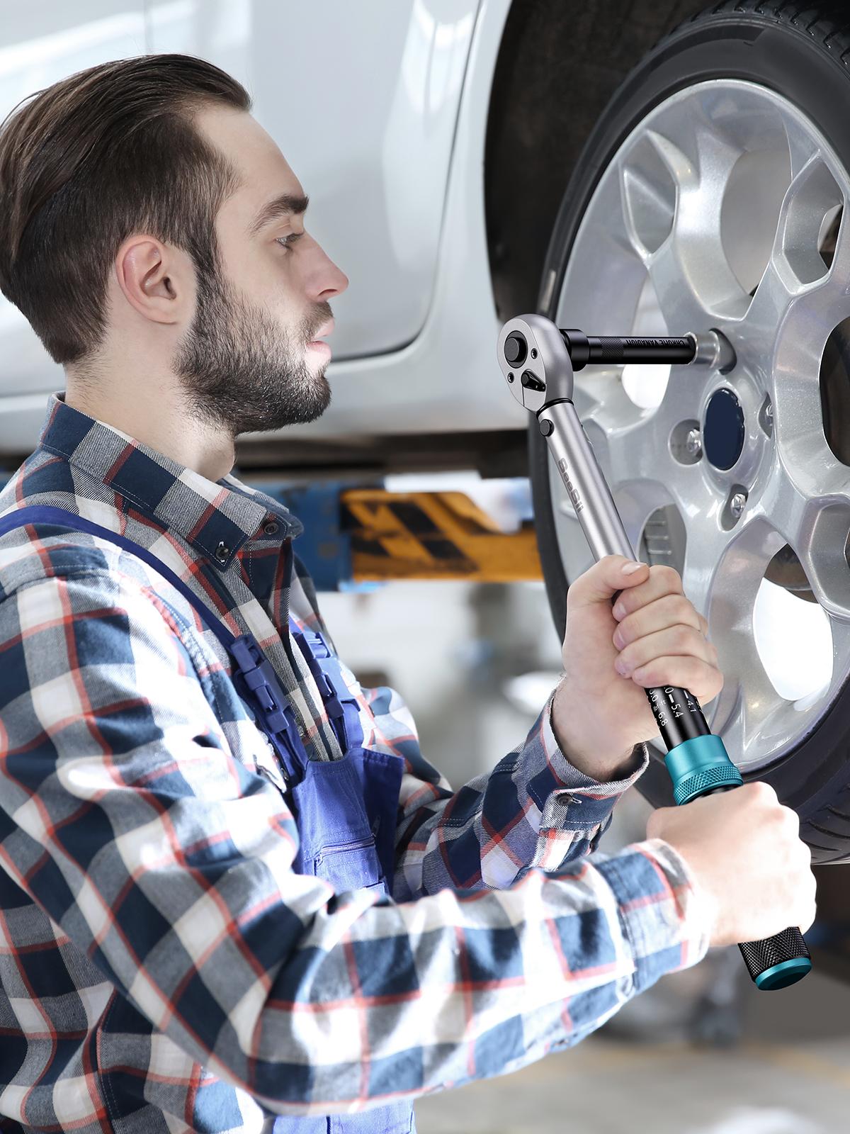 Seesii 1/4 3/8 1/2-inch Drive Click Torque Wrench Set - 8Pcs, Ultra-Precise ±3% Accuracy, 72-Tooth Dual Scale for Bike/Moto/Car Repair, Multi-functional Torque Wrench 45-221in.lb, 7-45ft.lb, 30-160ft.lb with Adapters, CH450 Black Friday Deals