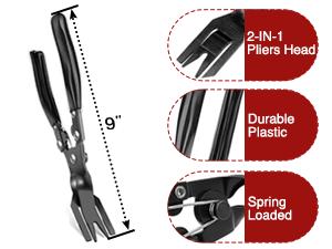Nilight 19Pcs Trim Removal Tool Set Panel Fastener Clips Removal Automotive Plastic Upholstery Pliers Removal Install Car Tool with Storage Bag for Trim Panel Audio Clip Pliers (Black) Vehicle Remover Brake Caliper Wrench dealsforyoudays