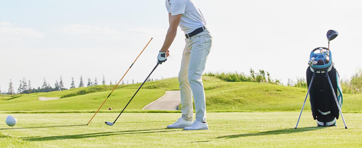 MoKo Golf Alignment Stick, 2-Pack 48" Collapsible Golf Training Aid for Aiming, Putting, Posture Correction - Lightweight Fiberglass Sticks with Clear Tube Case