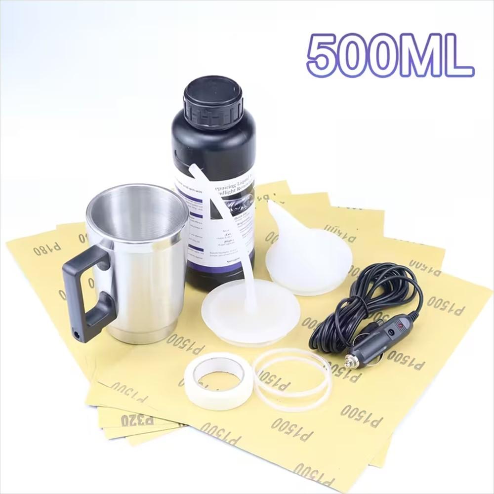 Automotive Headlight Refurbishment Tool Set, Atomizing Cup Non Polishing Scratch Coating Liquid Headlight Repair Liquid, Suitable for Automotive Headlight