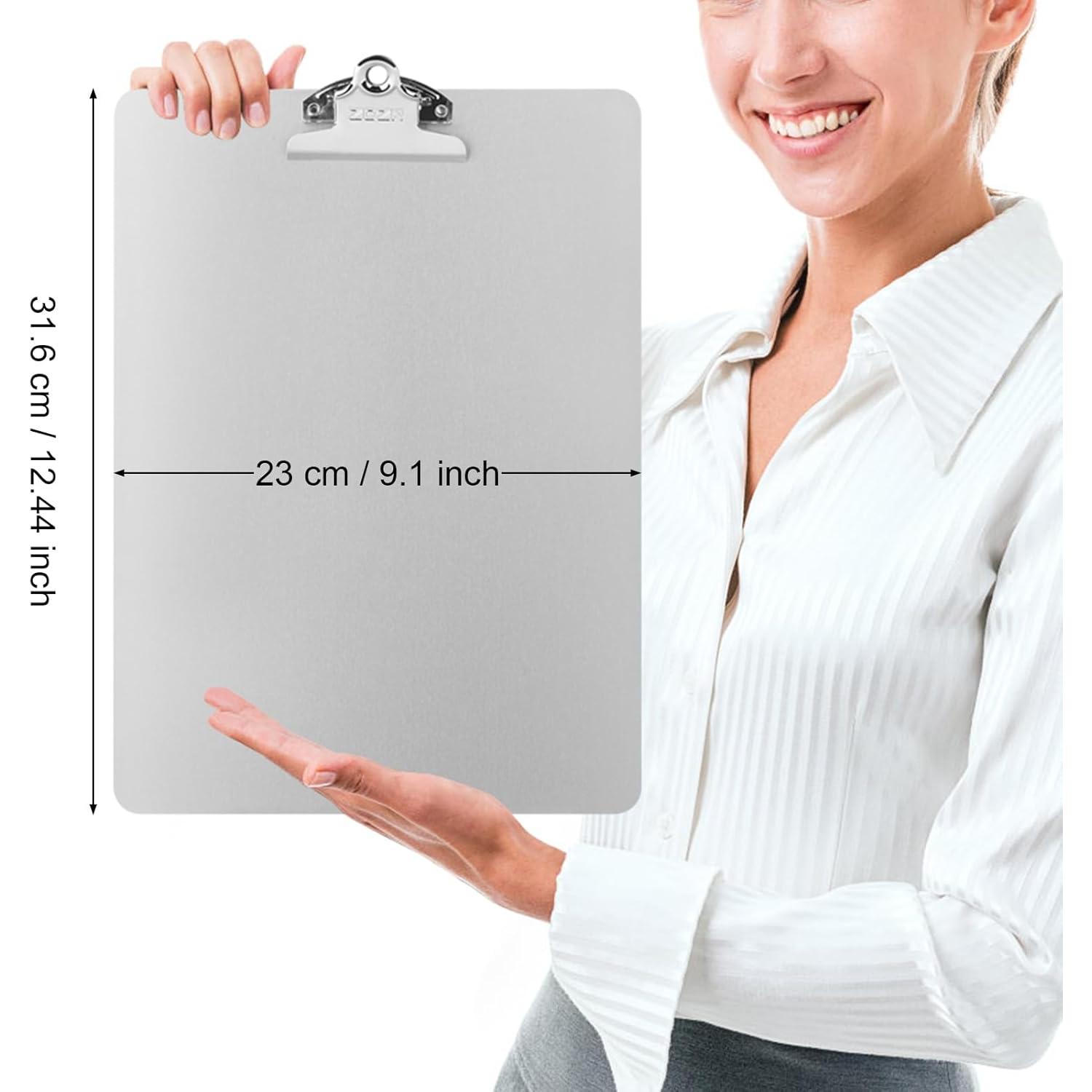 Metal Clipboard, 12 x 9 Inches Heavy Duty  Clipboards, A4 Letter Sizer Document Holder with High Capacity Clip, Suitable for School, Office, Jobsite or  Staff ()
