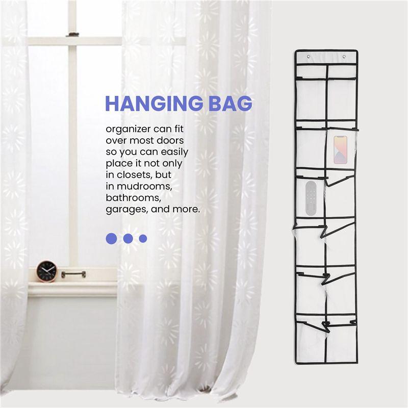 12 Large Mesh Pocket Hanging Shoe Organiser Rack Behind Doors Shoes Rack Storage Household Wall Bag Room Shoes Storage