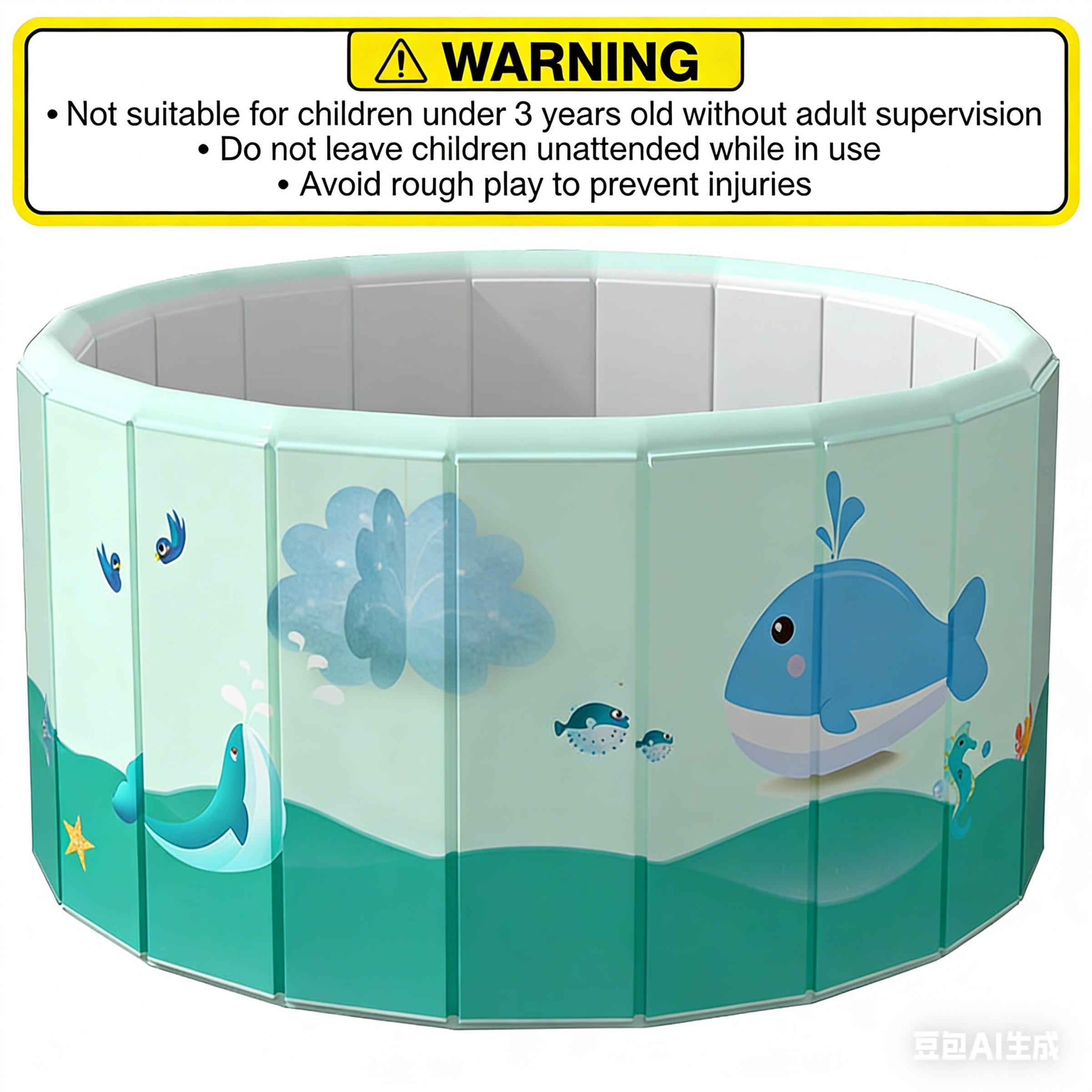 1piece No-Inflation Foldable Swimming Pool Home Outdoor Thickened Pool Fence Game Sand Pit Durable Design Easy Assembly