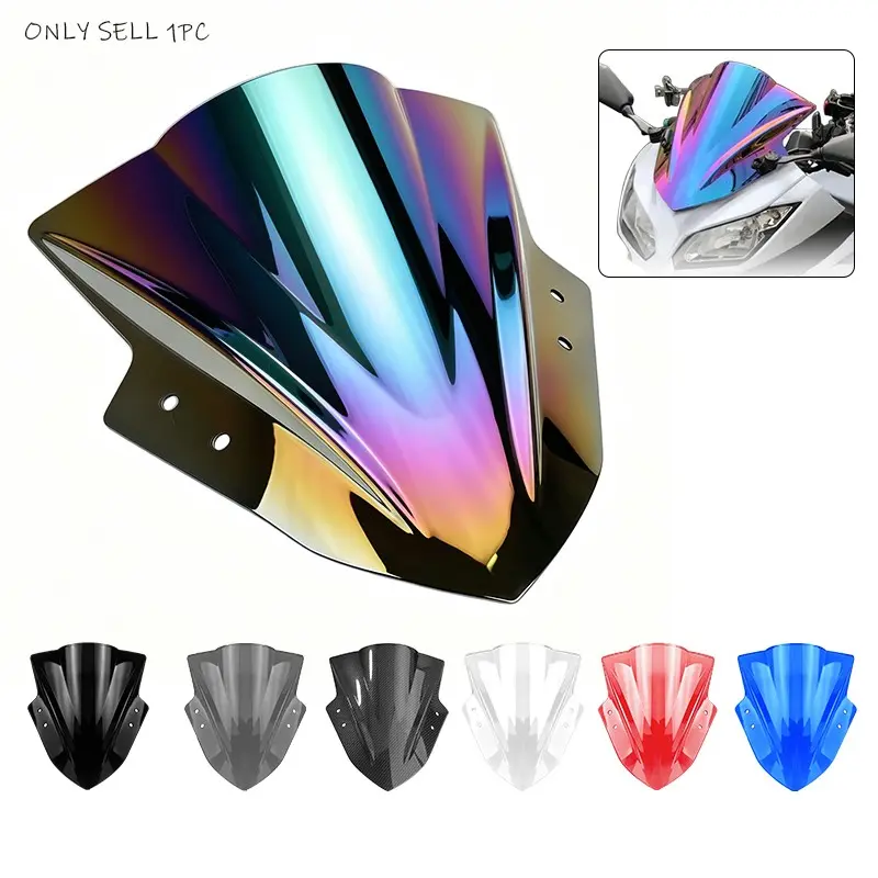 For Kawasaki Ninja 300 Motorcycle Windshield 2013-2017, Dual Bubble Fairing, Parabrisas for Ex300 Ex300r, Durable & Stylish Design, Motorcycle Parts