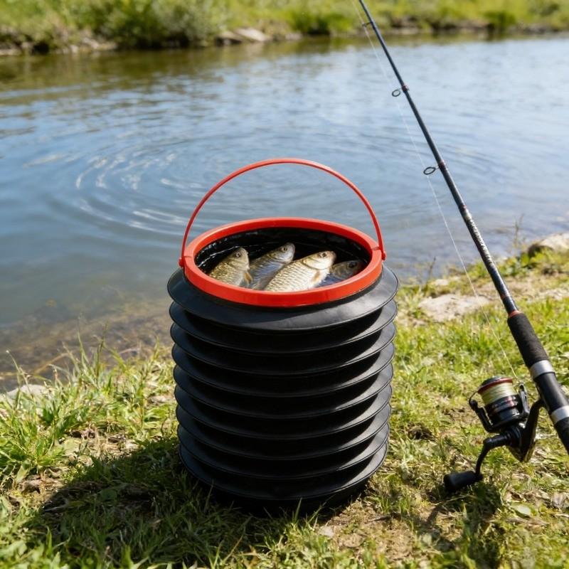 2-Pack 4L Collapsible Car Bucket with Lid, Multifunctional Foldable Trash Can & Storage Bin for Car, SUV, Truck, Camping, Travel, Portable Leakproof Automotive Interior Organizer