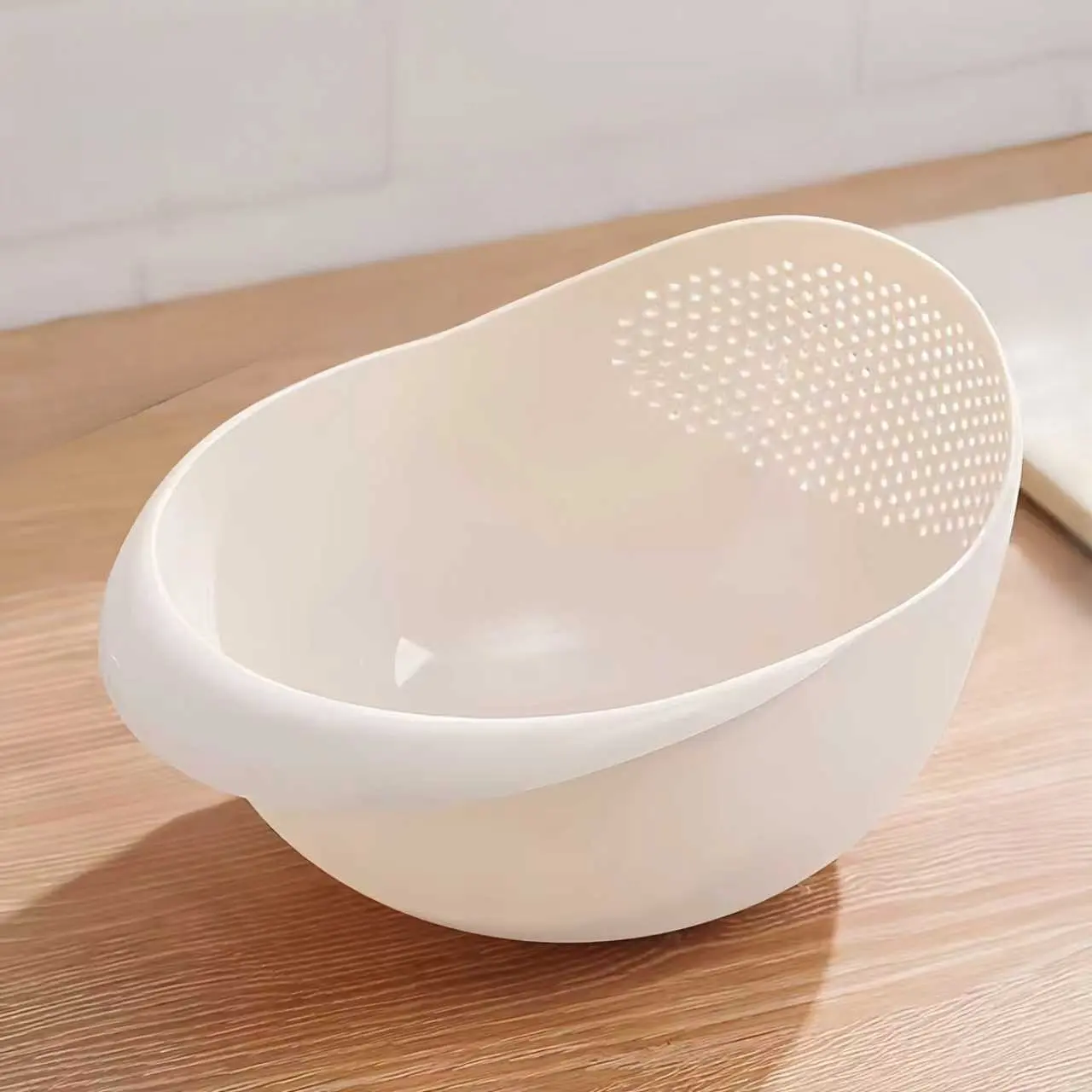 1pc, rice-washing drainage basket, rice-washing filter basket, creative rice-washing sieve, plastic strainer, household rice-washing basket, multi-functional rice-washing basin, kitchenware, kitchen gadgets