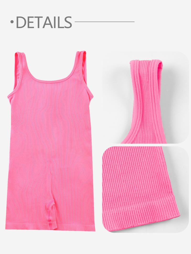 CHRLEISURE 3PCS Backless Sleeveless Sports Jumpsuits Shorts Workout For Women V Back Scrunch Yoga Romper Fitness Bodysuit leggings