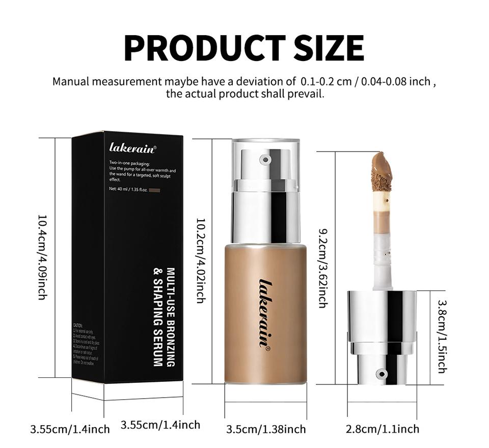 Available in 4 shades, all-in-one contouring and highlighting, liquid contouring, natural contouring, long-lasting contouring, with applicator brush, bronze contouring, dual-ended contouring