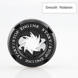 Bat Rotary Design Car Push Start Button Cover, Universal Engine Start Stop Switch Protector, Anti-Scratch Interior DIY Decoration Accessories, Ideal Gift for Men (Bat Black)