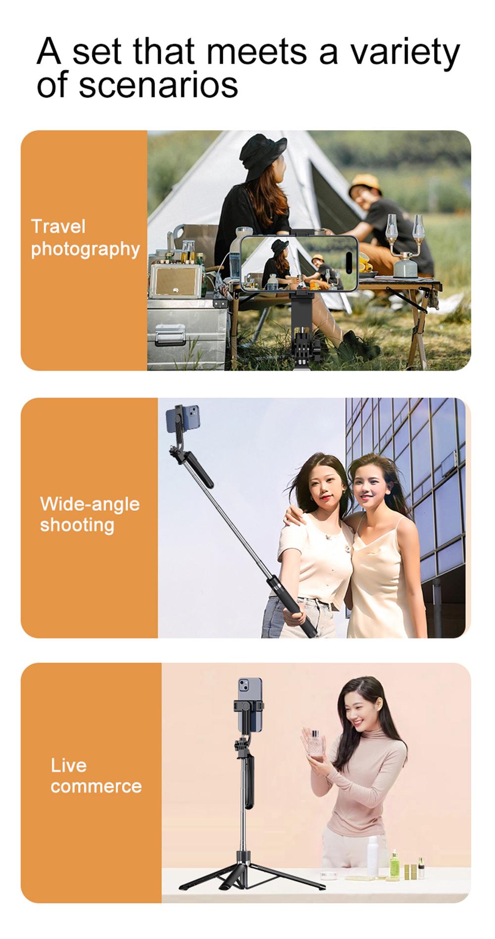 67" Phone Tripod Selfie Stick for iPhone, Samsung & Android, Upgraded Mobile Stand with Wireless Remote and Fill Light for Home & Outdoor Use, Support Camera Video Recording Remote, Short Video Scrolling, Cellphone Travel Photography Kit