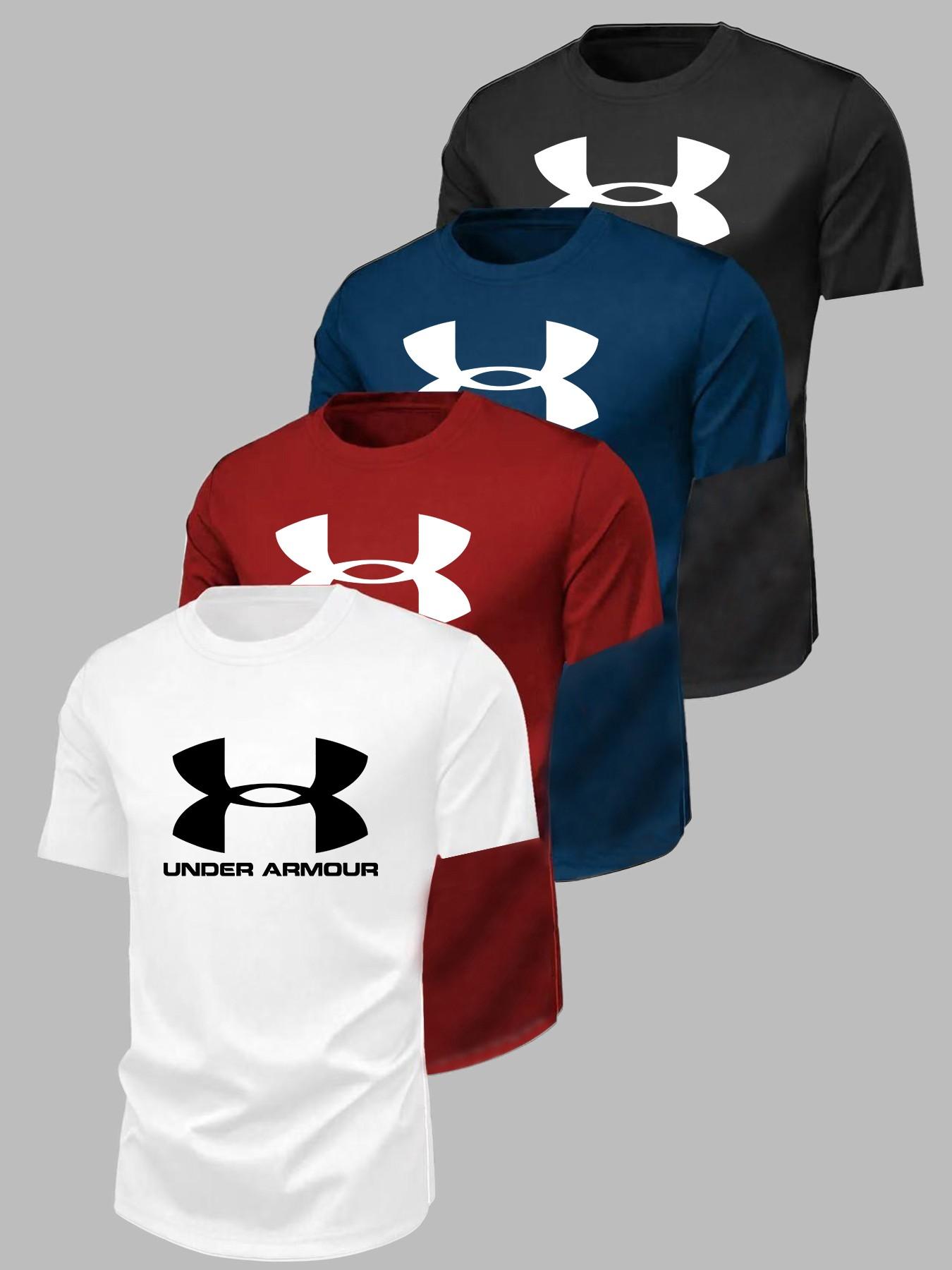 Men's Short Sleeve T-Shirt, Quick-Dry Breathable Sports Top, Loose Fit Round Neck Training Shirt, Summer Workout Running Basketball Gear