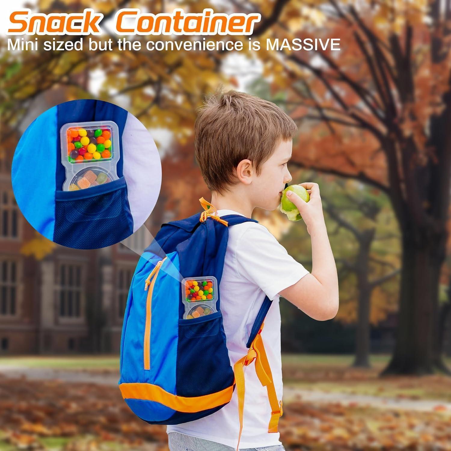 20PCS 40PCS Double Compartment Snack Containers Reusable Lids Snackle Box for Travel Camping Work Daily Use