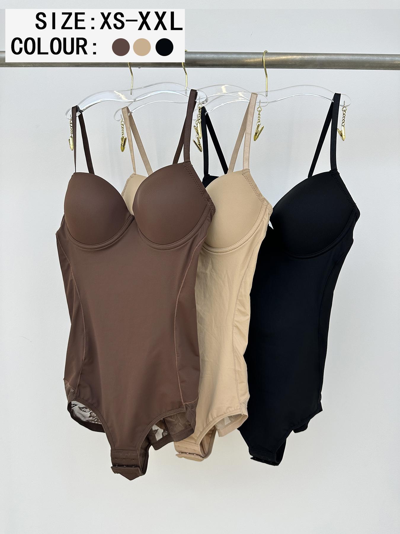 トップス S ruched sculpt body lace Women's Deep V Patchwork Ruched Slimming Bodysuit Set XS-Xxl