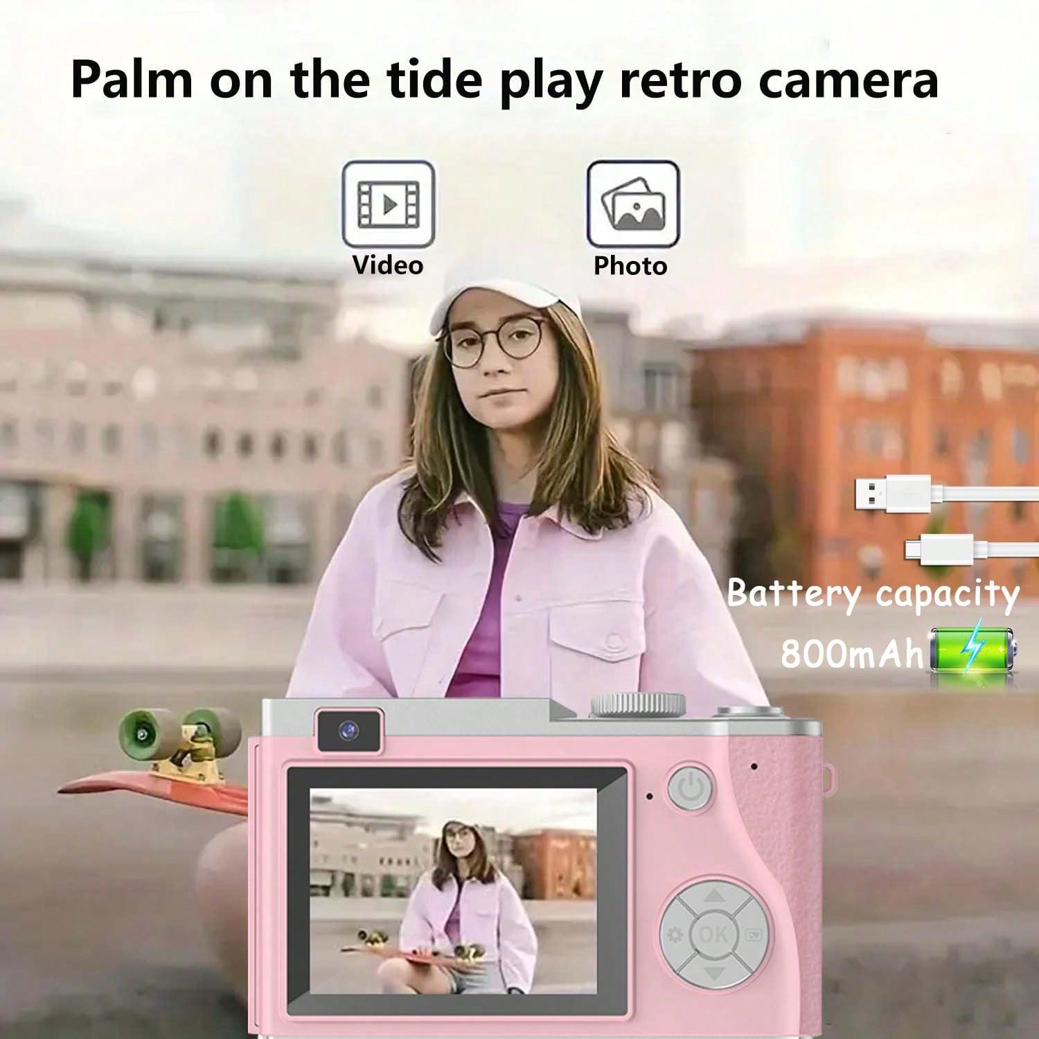Kids' 2.4 Inch Autofocus Selfie Camera, Digital Portable Camera, Fun Photography Toy for Ages 3-12, Captures Outdoor Adventures & Memories, Ideal Gift for Children