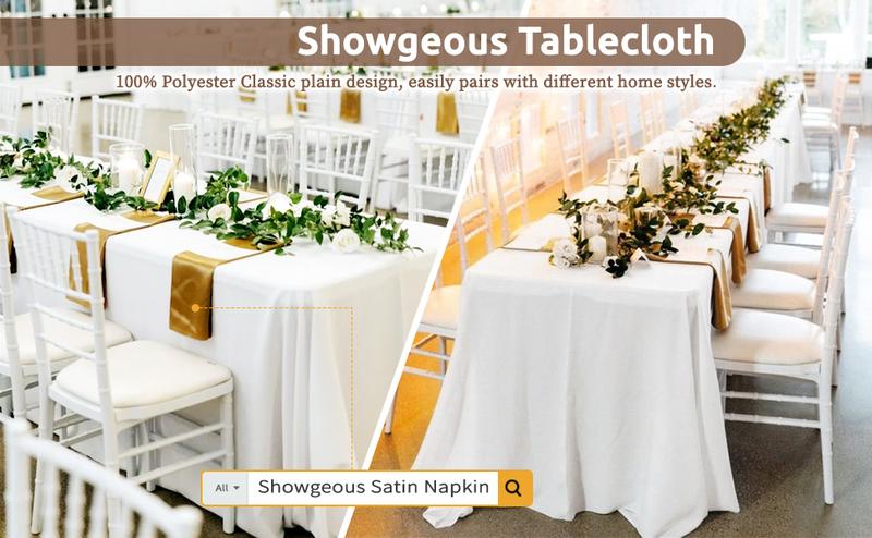 6/8/12-Pack 60×102 Inch Rectangle Tablecloths – Washable Polyester Table Covers for Wedding Receptions, Valentine’s Day, Baby Shower, Bridal Shower, Birthday Parties, Romantic Dinners, Buffet Tables, Outdoor Camping & 2026 Trendy Event Decor