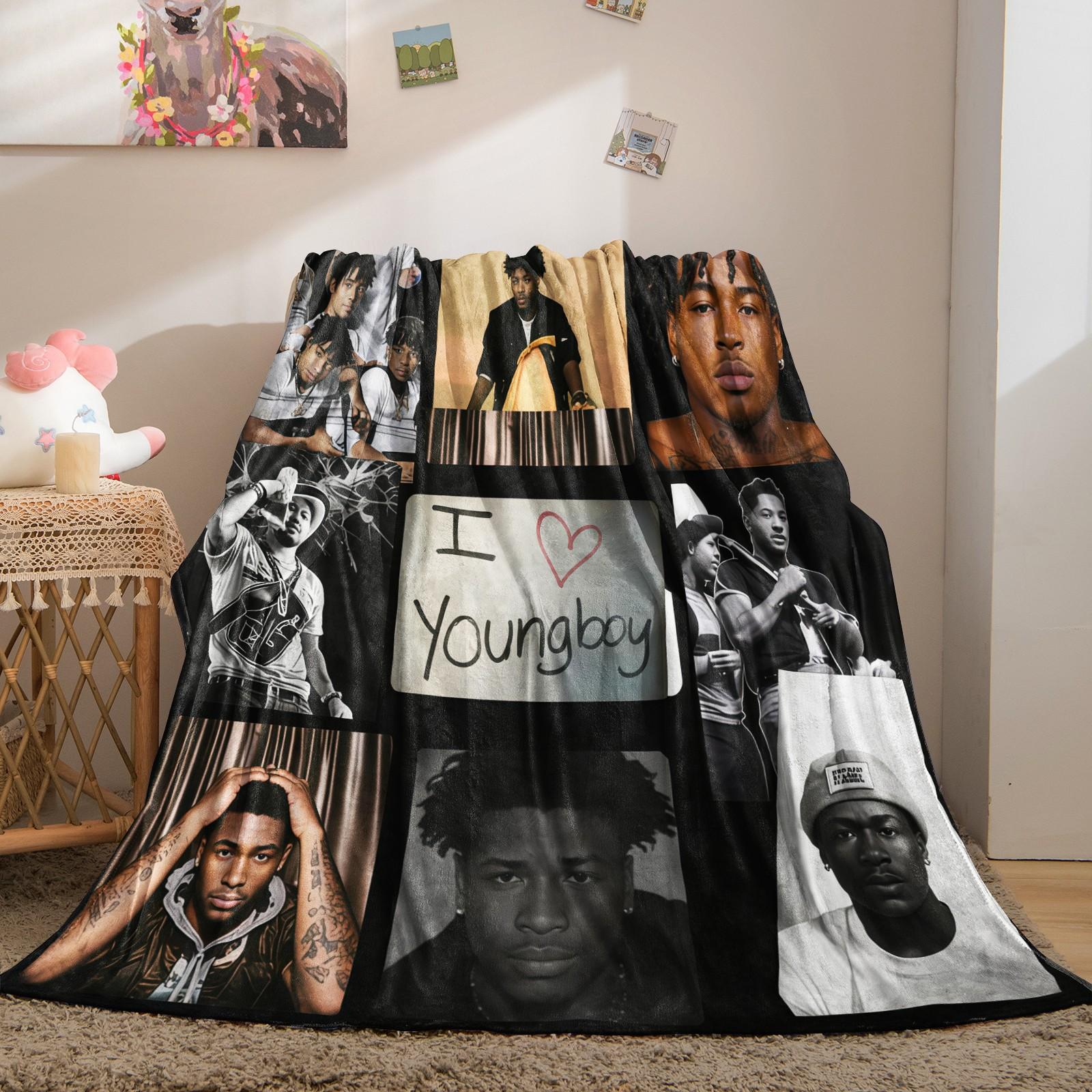 Youngboy Patterned Blanket, Everyday Holiday Birthday Gift For Kids And Adults, Soft, Warm And Lightweight Plush Blanket For Bed, Sofa, Car, Room Decoration, Custom Photo Blanket, Personalized Picture Blankets