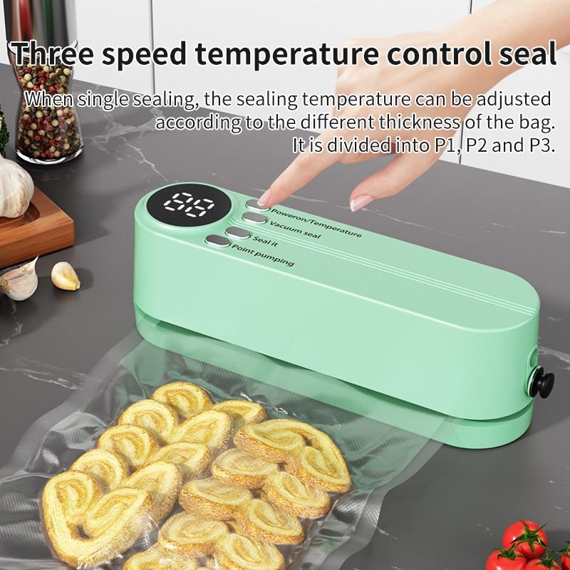 Mini Vacuum Sealer Machine, Home Use Small Automatic Wireless Vacuum Sealer, Compact Design USB Charging, Smart Food Bag Sealing Kitchen Packaging Tool