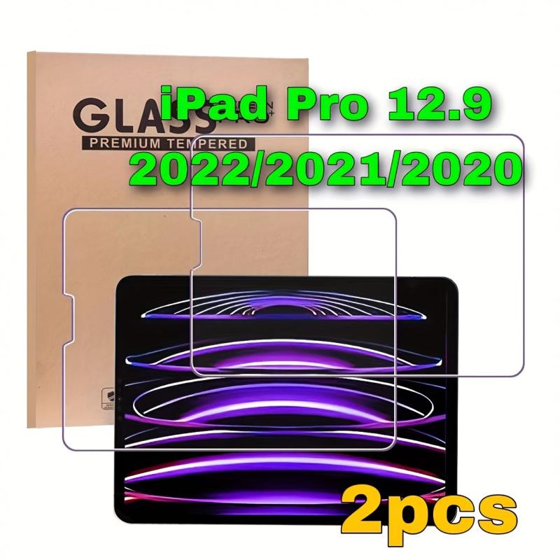 2-piece iPad Pro 12.9-inch tempered glass screen protector, smooth surface, suitable for 6th, 5th, and 4th generations 2022, 2021, 2020, and 2018