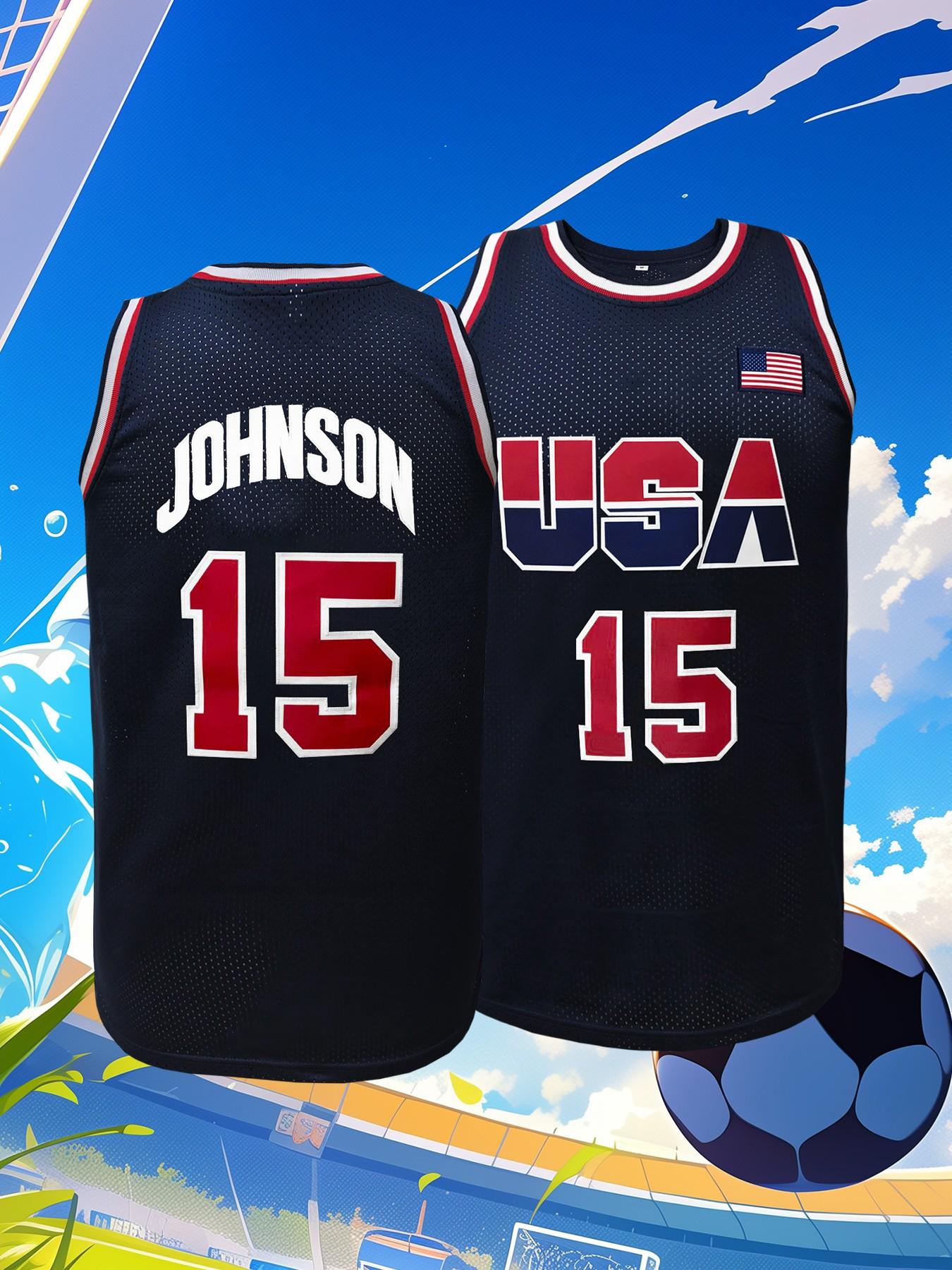 Iconic 90s USA #12 Stockton Retro Basketball Jersey | Embroidered Mesh Classic Sports Jersey