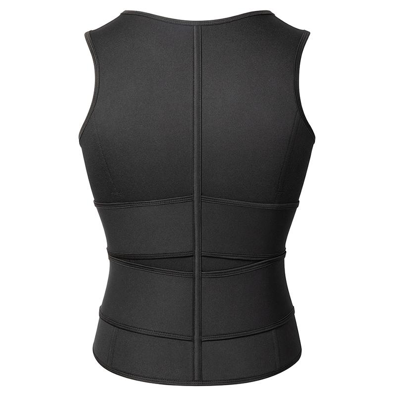 Sauna Vest, Double Belt Sauna Vest Waist Trainer, Men Body Shaping Waist Trainer Gym Fitness Breathable Sweat Abdominal Shaping Tank Top Muscle Sports Compression Workout Apparel
