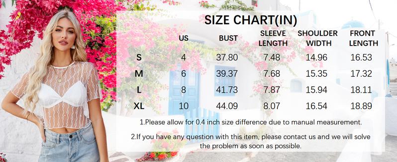 ZAFUL Women's Mesh Crop Tops Sexy Sheer See Through Tee Top Short Sleeve Crewneck Y2K Summer T-Shirts Women's Cute Black Pearl Embroidered Blouse ZAFUL Women's Mesh Crop Tops Sexy Sheer See Through Tee Top Short Sleeve Crewneck Y2K Summer T-Shirts Women's Cute Black Pearl Embroidered Blouse