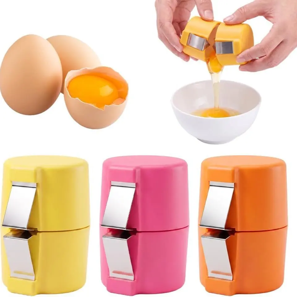 3Pcs Egg Shell Opener, Egg Separator for Raw Eggs,Hard Boiled Egg Shell Cracker,Quickly Cutting Off Cooked Eggs