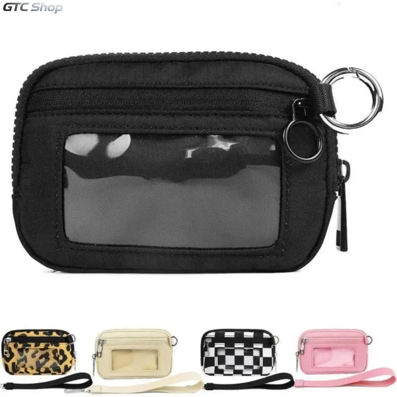 Women's Compact Nylon RFID Blocking Wallet, Zip Closure Wristlet Purse with Detachable Strap, Multi Card Holder, Plain Chic Casual Accessory, Portable Wallet for Outdoor, Travel & Fishing Daily Use