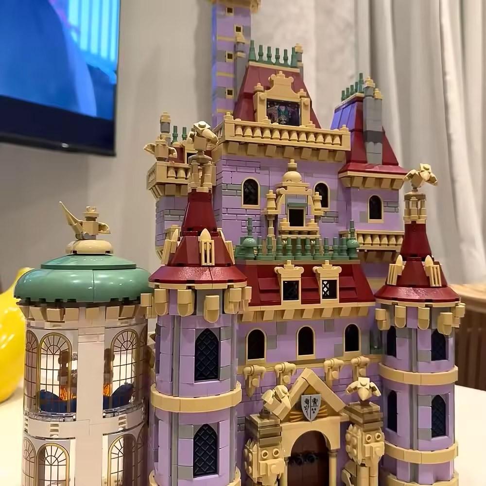 Beauty and Beast Castle Building Blocks Set, Educational Toy, Home Office Decoration, Adult Use, Christmas Gift, Compatible with 43263 2916PCS