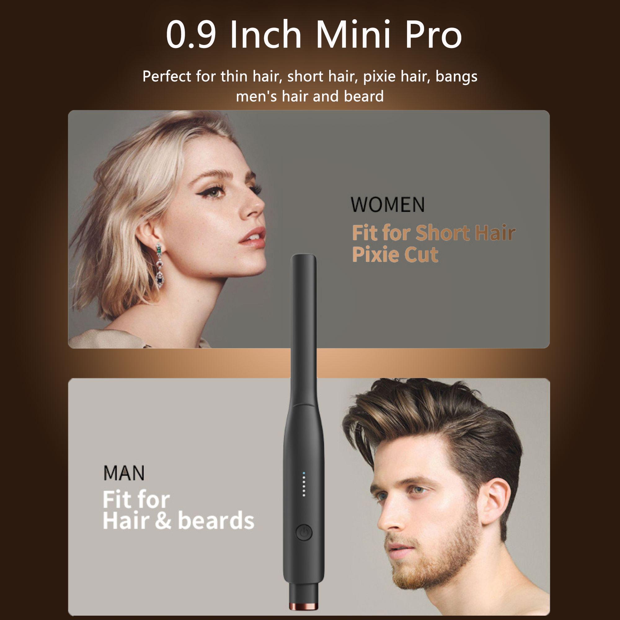 Portable Mini Hair Straightener, Straight and Curly Two-in-One Styling, Hair Styling Tool, Flat Iron for Short Hair