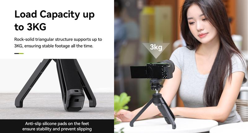 ULANZI One-Click Open Tabletop Tripod for Camera Mini Vlogging Tripod, Uka F38 Camera Quick Release System, Flexible Travel Tripod for Sony/Canon/Nikon/Fujifilm SLR DSLR Pocket Stand Shooting Selfie Video Vlog