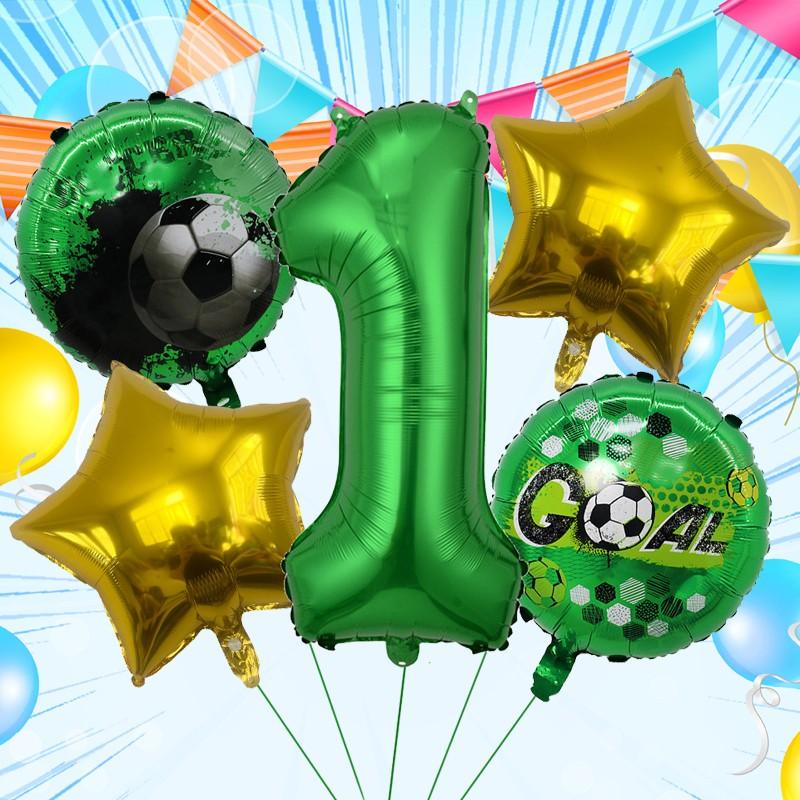 Football Star Number Foil Balloons, Multi Shape Mixed Color Set, Birthday Party Decor, Sports Events, School Celebrations, Festival Decor