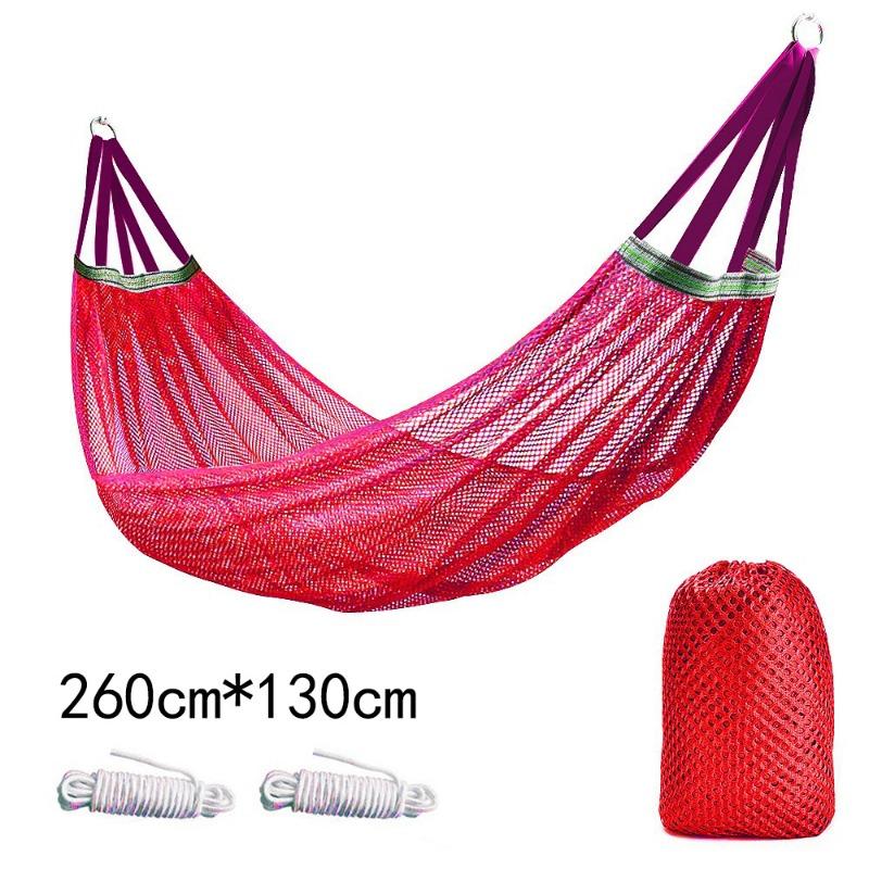 Camping Hammock Outdoor Ice Silk Mesh Swing Bend Stick Anti-rollover Camping Travel Supplies Outdoor Hammock
