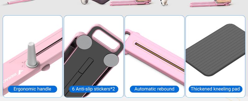 Merach Multi-functional Adjustable Ab Exercise Board,Split Ab Slide Roller Board,Home Pilates Reformer with Knee Mat for Home Gym Core & Ab Strength Training, Abdominal Crunch Machine