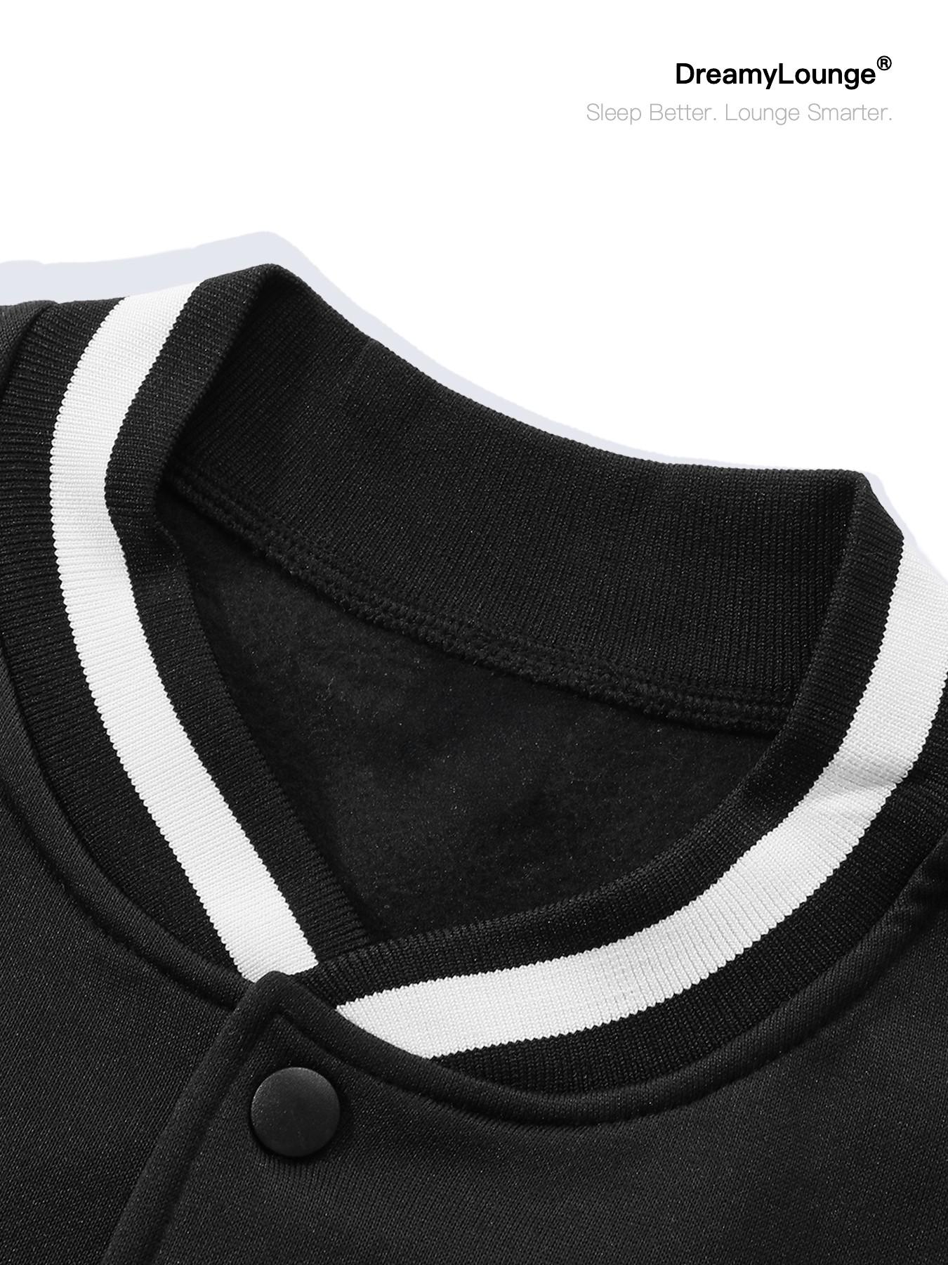 Rick and Morty Universe Gate Monster Print Baseball Jacket, Casual Loose-Fit, Warm and Breathable, Ideal for Outdoor or Home Wear