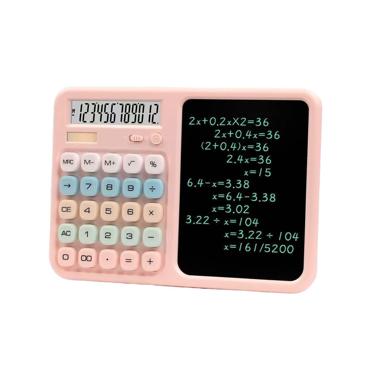 Portable Multifunctional Calculator with Handwriting Board / Dual Power /for Students Exams or Office Daily Use
